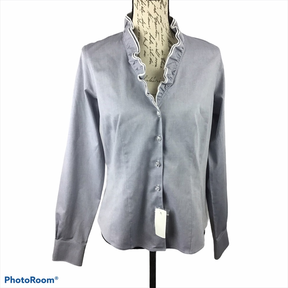 Brooks Brothers 346 Ruffle Neck Blouse